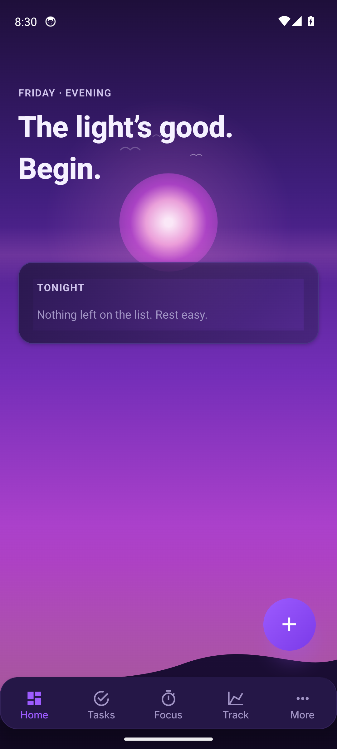 Scene home, evening