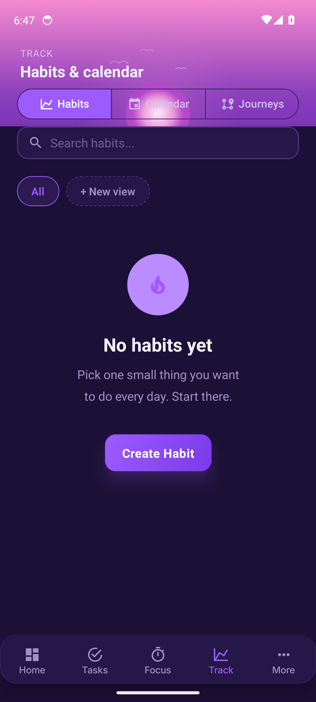 Track tab, current